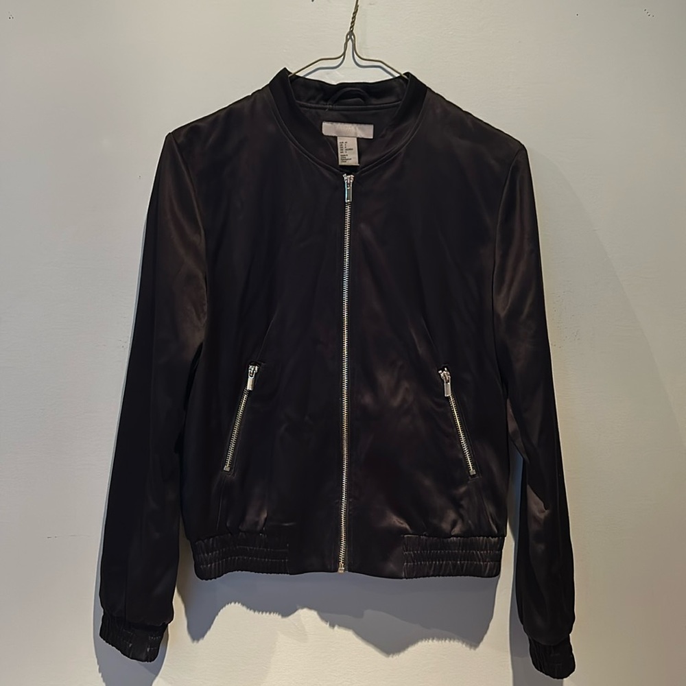 *LIKE NEW* Satin Bomber Jacket